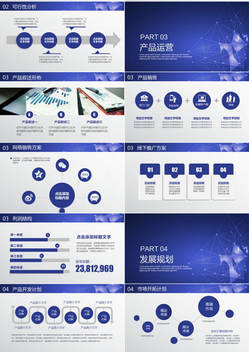 2019藍色科技風商業融資計劃書PPT模板——熊貓辦公企業形象策劃
